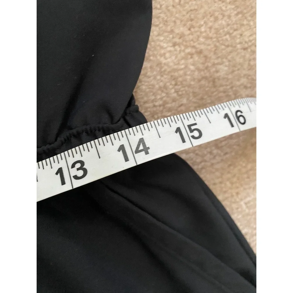 Beyond Yoga City Chic Cargo Jumpsuit Women M Black Long Sleev Drawstring Utility